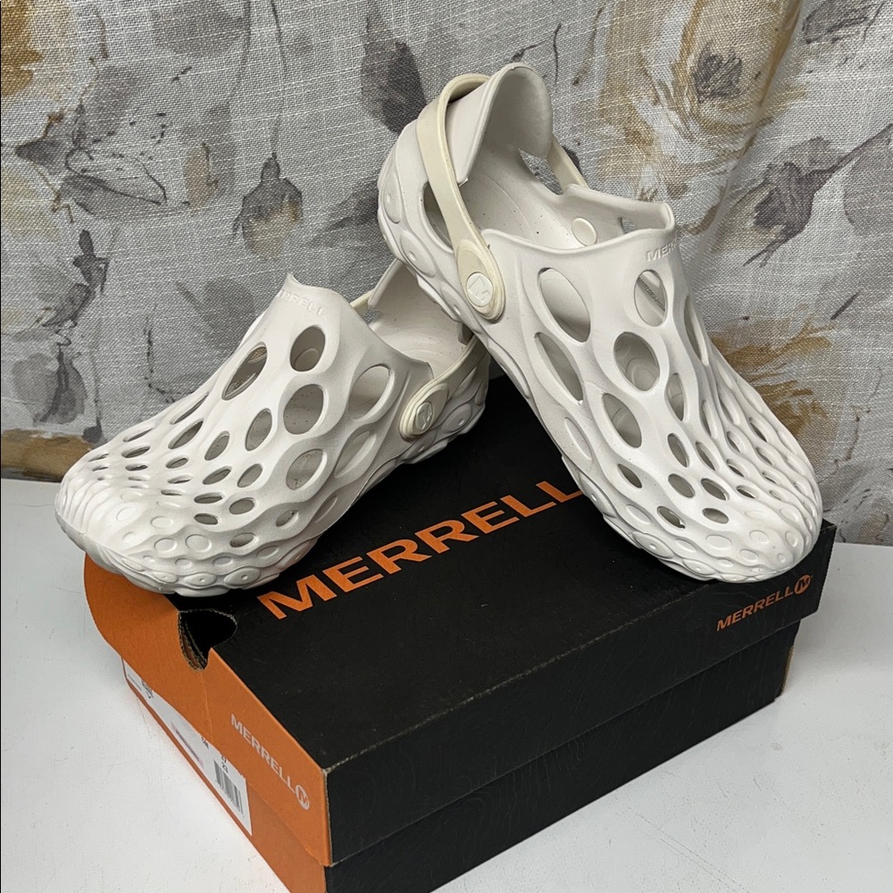 Merrell Off-White Perforated Slip-On Shoes